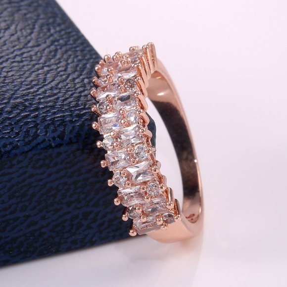 🎀 Fashion Beautiful Gems Full Around Zircon Eternity Rings for Women, PD162 - Picture 8 of 12